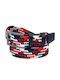 Elastic Men's Belt Knitted Multicolored