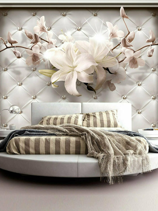 Wall Mural Royal Elegance Fabric White 350x245cm