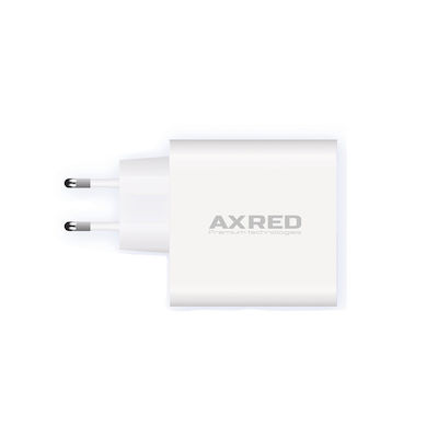 Charger Without Cable with 2 USB-A Ports and USB-C Port 65W Power Delivery Whites (AXRAX65W)