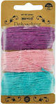 Meyco Pink Cotton laces 2mm 3pcs