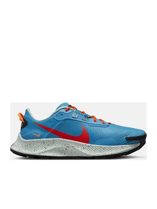 Nike Pegasus Trail 3 Ανδρικά Αθλητικά Παπούτσια Trail Running Laser Blue / Mint Foam / Black / Habanero Red