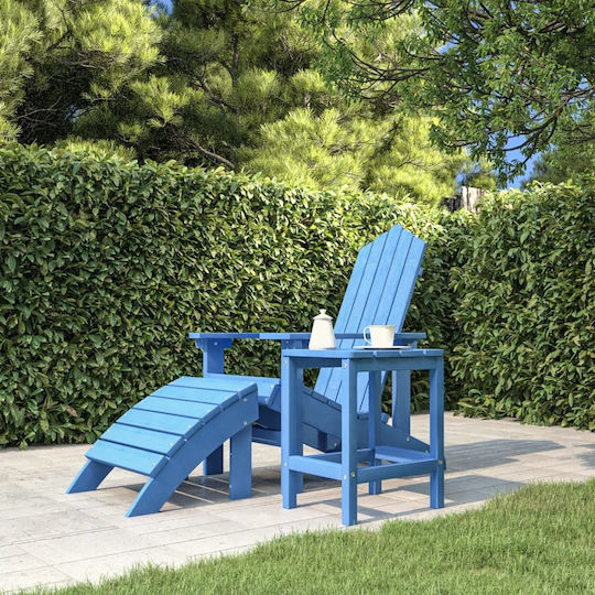 Τραπέζι Βοηθητικό Adirondack 38x38x46 Γαλάζιο