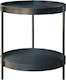 Round Side Table Luke Black L55xW55xH59cm