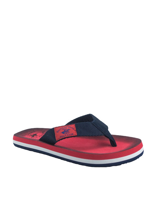 Beverly Hills Polo Club Ανδρικά Flip Flops Navy Blue/Red