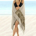 Pestemal Beach Towel Cotton Beige 170x90cm.