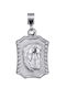 Pendant Kids Talisman with Jesus Christ from White Gold 14K