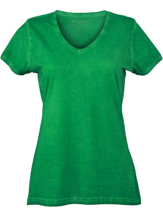 James & Nicholson Women's Short Sleeve Promotional T-Shirt Green