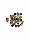 Rayher Christmas Decorative Plastic Pine Length 4cm 27 Pieces Brown and Acorns