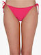 Bikini Slip με Κορδονάκια Φούξια