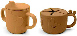 Done by Deer Educational Sippy Cup Plastic with Handles Brown for 0m+m+ 160ml