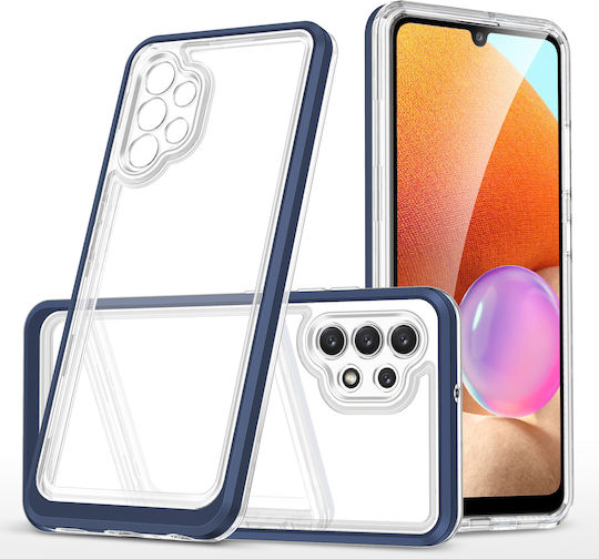 Hurtel Clear 3in1 Back Cover Silicone 1.1mm Blue (Galaxy A32 5G)