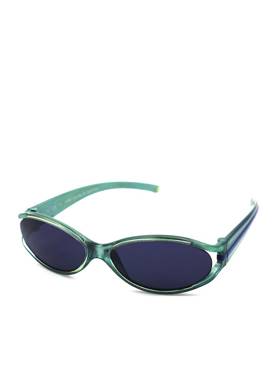 Benetton Women's Sunglasses with Brown Tartaruga Plastic Frame and Blue Lens BEN400 52W