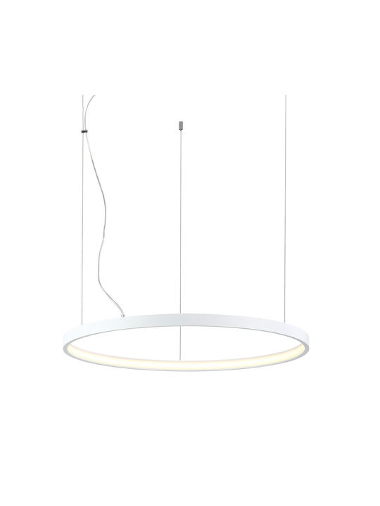 VK Lighting VK/04405PE/W/W/66 Μοντέρνο Κρεμαστό Φωτιστικό με Ενσωματωμένο LED σε Λευκό Χρώμα