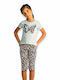 Dreams by Joyce G Set Top & Bottom Kids Summer Cotton Pyjamas Gray