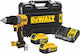 Dewalt Șurubelniță cu percuție Mașină de găurit Baterie Fără perii 18V 2x5Ah