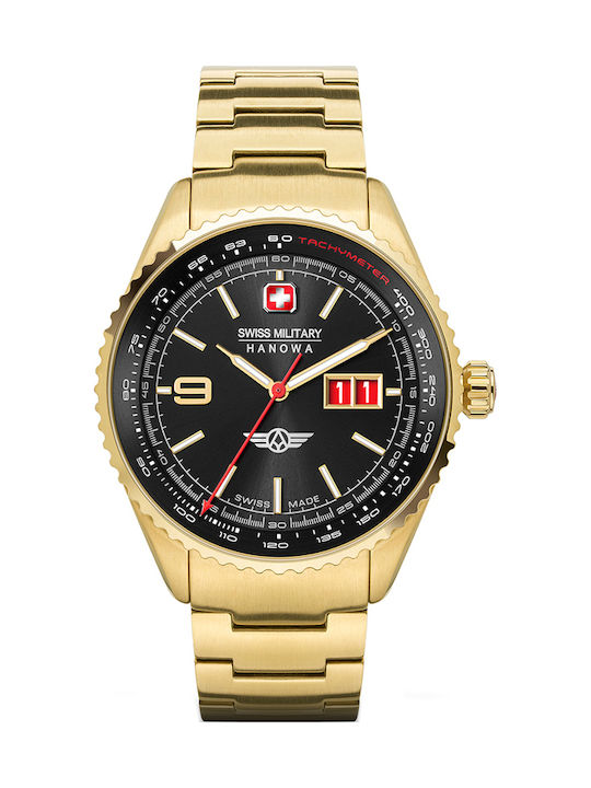 Swiss Military Hanowa Hanowa Air Herrenuhr 43mm Batterie Gold