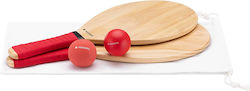 Navaris Set Strandrackets Rote mit Geradem Rote Griff und Ball