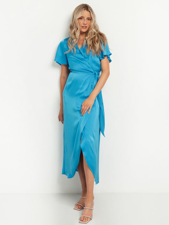 Toi&Moi Satin Evening Dress Blue