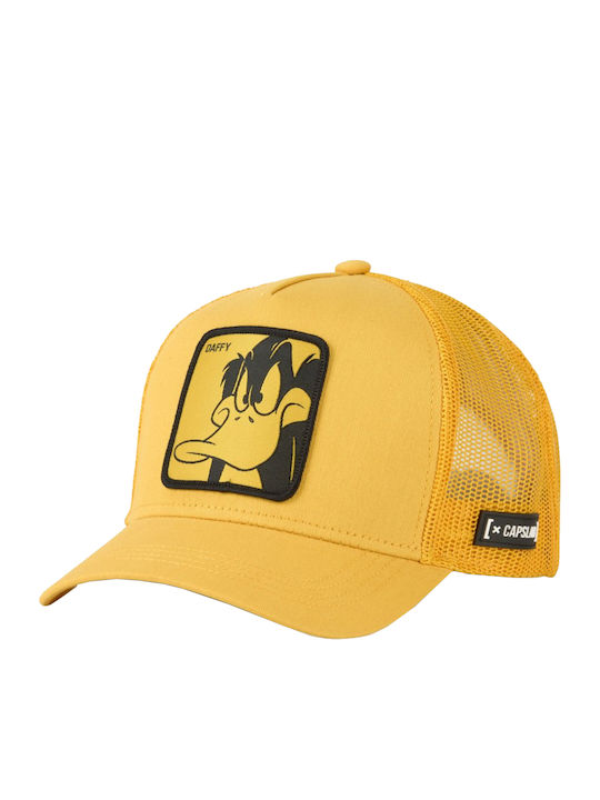 Capslab Looney Tunes Daffy Duck Trucker Cap Yellow