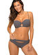 Bikini-Set Push-Up Grau