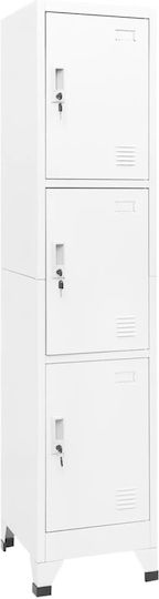 Шкаф Метал с 3 шкафчета White 38x45x180бр