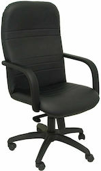 Letur Office Chair with Fixed Arms Black P&C