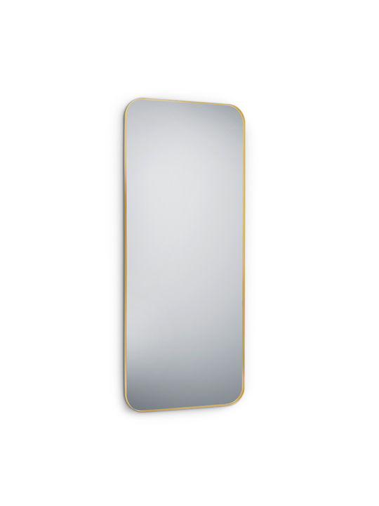 Mirrors & More Καθρέπτης Τοίχου Ολόσωμος με Χρυσό Μεταλλικό Πλαίσιο 170x70cm