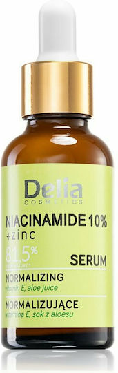 Delia Cosmetics Niacinamide 10% Zinc Moisturizing & Anti-aging Serum Face with Niacinamide for Dark Spots & Acne 30ml