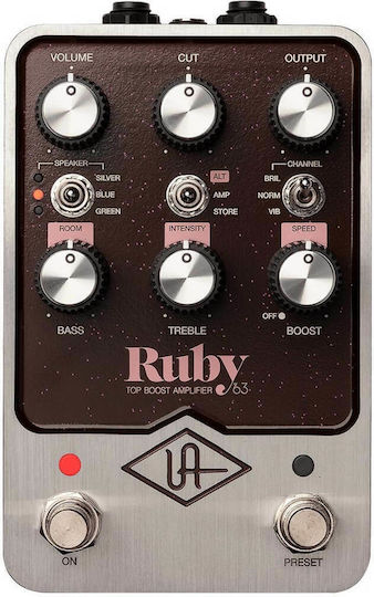 Universal Audio UAFX Ruby '63 Pedală Amplificator Booster Chitară electrică