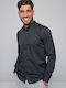 Hernando Long-sleeved Denim Shirt Black