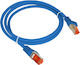 A-LAN F/UTP Cat.6 Ethernet Network Cable 0.5m Blue