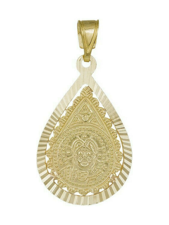 Pendant Kids Talisman Double Sided Constantine from Gold 9K