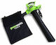 Greenworks GD40BVK4 Gartenlaubbläser Handheld mit Volumenregulierung