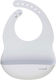 Saro Waterproof Bib Silicone with Button & Pocket Gray for 6 m+