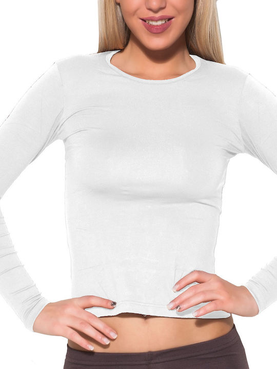 Apple Boxer Women's Blouse Long Sleeve White