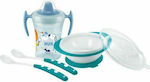 Nuk Feeding Set made of Plastic Light Blue 4pcs for 6+ months