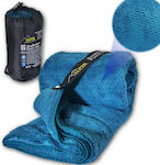 Alpin XtraDrySoft Fleece Handtuch Gesicht Mikrofaser Blau 80x53cm.