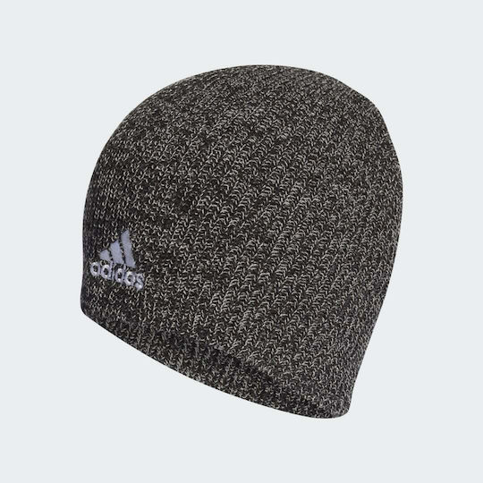 Performance Melange Woolie Beanie Beanie Unisex Σκούφος με Rib Πλέξη σε Μαύρο χρώμα