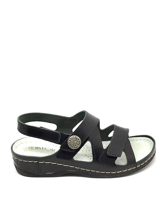 Sandale Casual Damă Anatomici Din Piele Negre