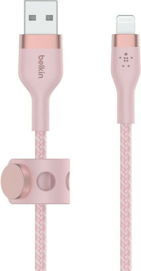 Belkin BoostCharge Braided USB-A to Lightning Cable Pink 2m (CAA010bt2MPK)
