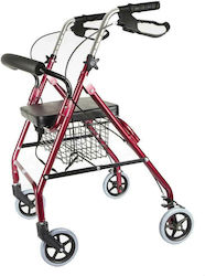 Antar Foldable Aluminum Rollator Red