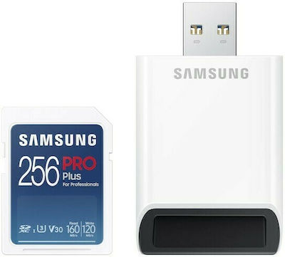 Samsung Pro Plus SDXC 256GB U3 V30 UHS-I με USB Reader