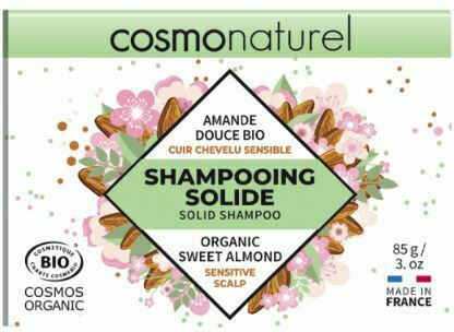 Cosmo Naturel Solid Organic Sweet Almond Shampoo for Sensitive Scalp for Normal Hair 85gr