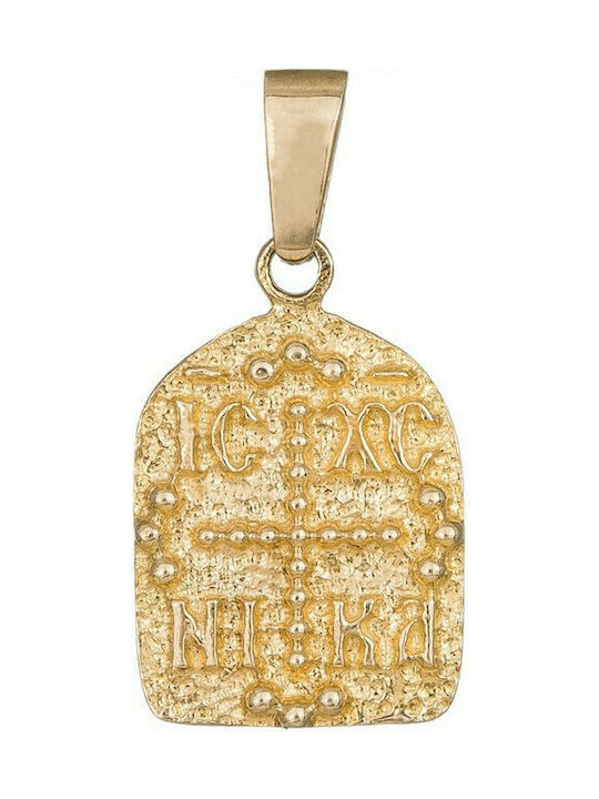 Pendant Kids Talisman Double Sided Constantine from Gold 14K