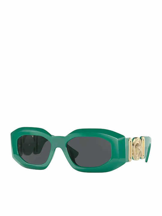 Versace Women's Sunglasses with Green Horn-Rimm...