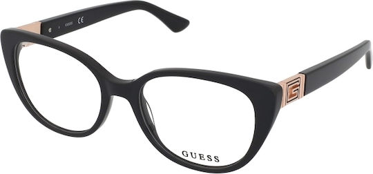 Guess Plastic Eyeglass Frame Cat Eye Black GU2908 001