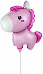 14'' Mini Shape Pink Pony Balloon