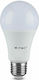 V-TAC LED Lampen für Fassung E27 und Form A60 Warmes Weiß 806lm 1Stück