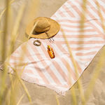 Gofis Home Beach Towel Cotton Sand with Fringes 160x80cm.