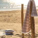 Gofis Home Beach Towel Pareo Sand with Fringes 160x80cm.